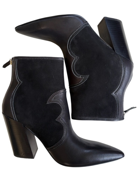 Dolce Vita Shoes - EUC Dolce Vita Leather Noraya Western Heeled Boots Black Size 7.5